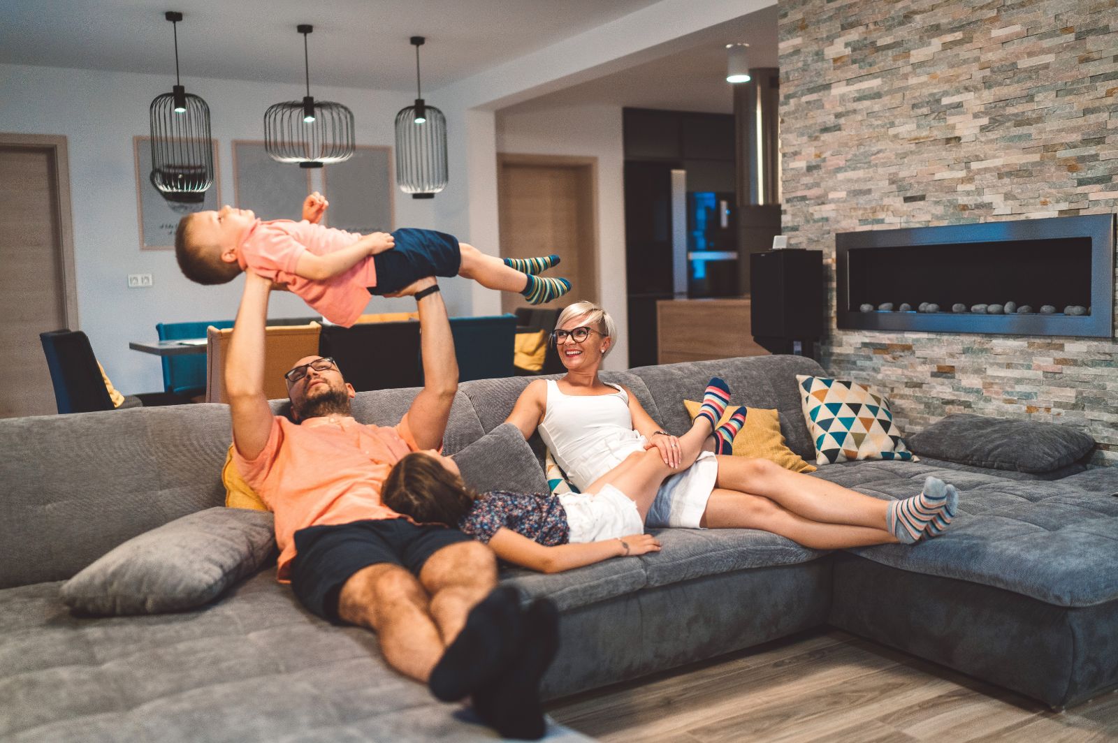 Brisbane & Redlands Air Conditioning Family in Lounge Room